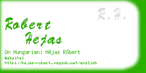 robert hejas business card