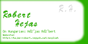 robert hejas business card